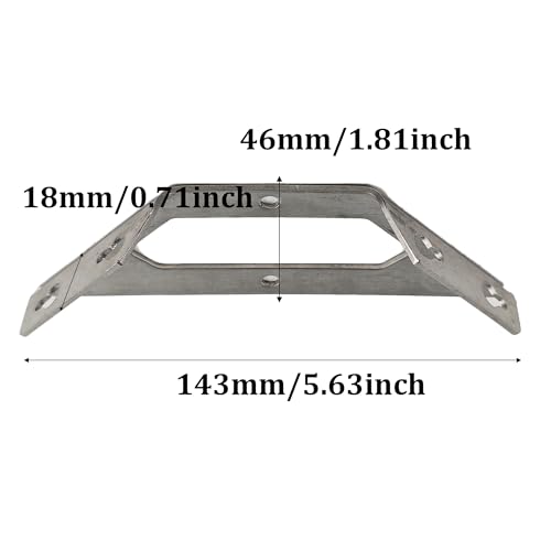 4PCS Heavy-Duty Trapezoid Brackets, Stainless Steel Corner Braces, Triangle Support Connectors for Furniture, Shelves, Wood Projects