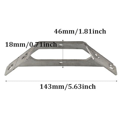 4PCS Heavy-Duty Trapezoid Brackets, Stainless Steel Corner Braces, Triangle Support Connectors for Furniture, Shelves, Wood Projects