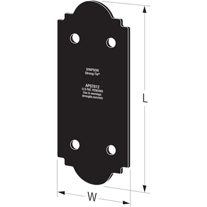 Simpson Strong-Tie APST612-KIT Outdoor Accents APST612 Flat Strap Bundle - with Required Fasteners