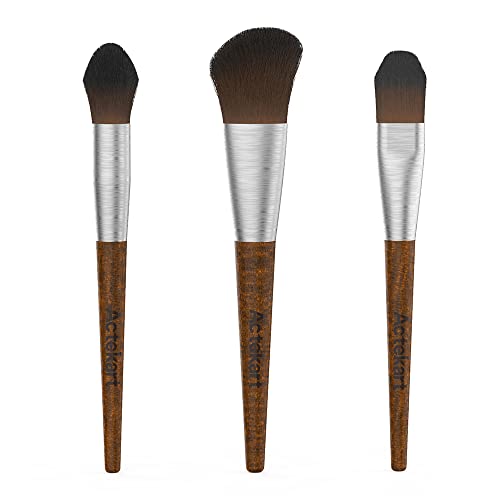 3PCS Model Cleaning Brush Kit (Premium Wooden Handle) Soft Figure Duster Brush, Professional Model Dusting Brush for Statues, Collectible Figurine, Hobby Crafts