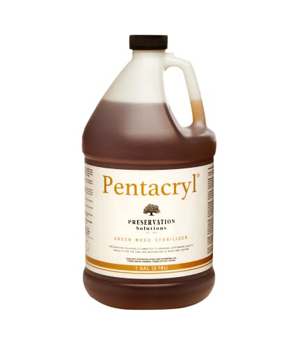 Pentacryl Green Wood Stabilizer 1 Gallon by Preservation Solutions, Prevents Cracking & Shrinking, Ideal for Woodworkers