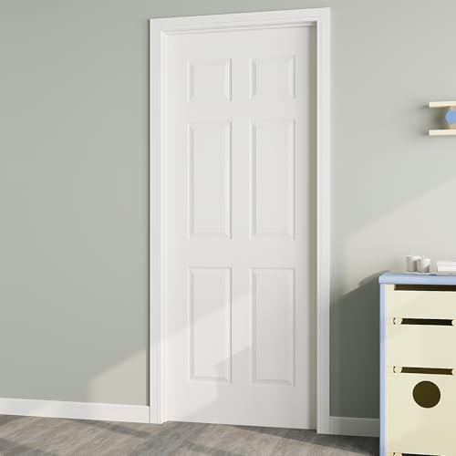 Interior Door,6-Panel Molded Solid Doors,Bedroom Door,32x80 Door - size: 32" x 80"