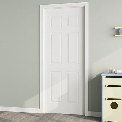 Interior Door,6-Panel Molded Solid Doors,Bedroom Door,32x80 Door - size: 32" x 80"