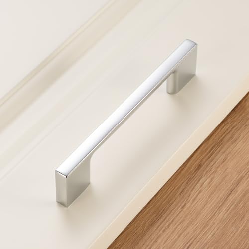 KOOFIZO 10 Pack 3-3/4 in Polished Chrome Cabinet Pulls, Drawer Handle P01 - color: Polished Chrome, size: 3-3/4" CC - 10Pcs