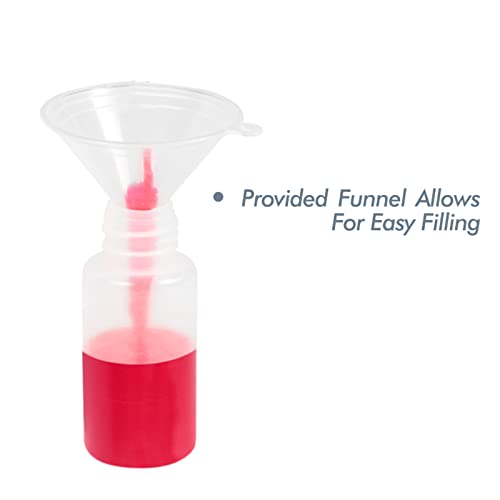1 oz Needle Tip Squeeze Bottle with Funnel, Precision Tip Applicator Bottle