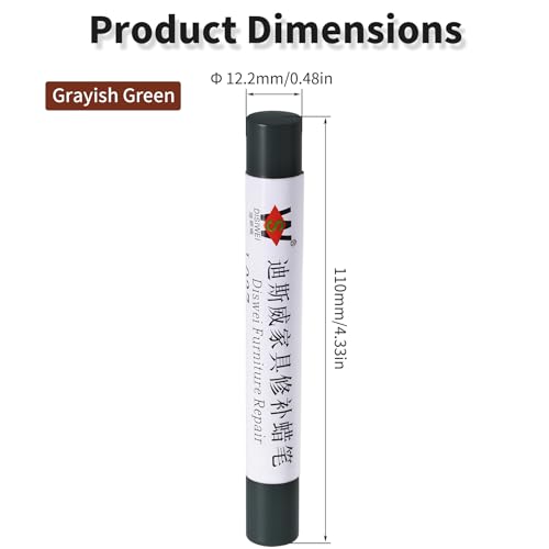 Wood Filler Sticks, Grayish Green, Scratch Repair Crayons - color: Grayish Green