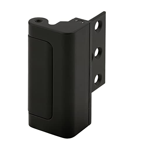 Prime-Line Door Reinforcement Lock, 3 in. Stop, Matte Black - color: Matte Black