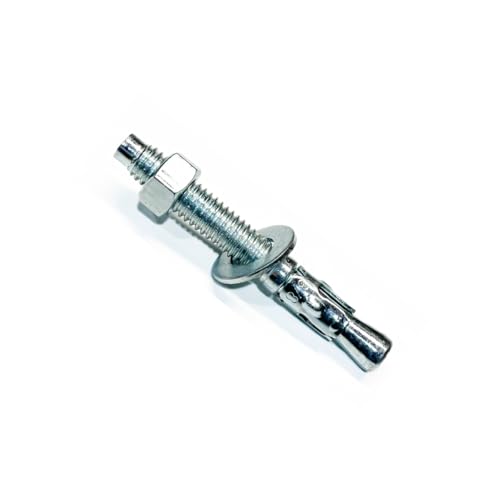 MIGHTY FASTENERS Zinc-Plated Steel Wedge Anchors, 1/4" X 3-1/4" - Heavy-Duty Mounting Bolts for Concrete - 25 Pack - size: 1/4" X 3-1/4"