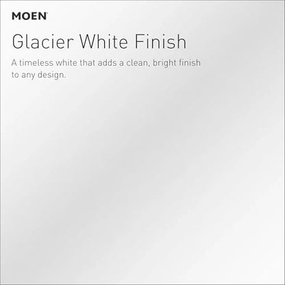 Moen R8918W Bathroom Safety 18-Inch Grab Bar with Concealed Screws, Glacier White - color: Glacier, size: 18 Inch