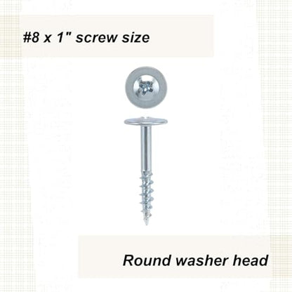 Highpoint 8 X 1 Drawer Front Adjust Screws Round Washer Head Zinc 100Pc