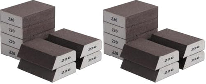 Bates- Sanding Sponge, 8 pcs, 220 Grit, Washable and Reusable, Sandpaper Block, Sanding Blocks for Wood, Sanding Pad, Drywall Sanding Block, Drywall Sanding Sponge (Pack of 2) - size: 16 Pack, 220 Grit