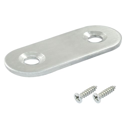 16 Pack 1.5 Inch Stainless Steel Flat Plate Straight Bracket - size: 1.5"- 40mm -Silver