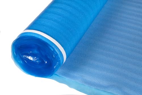 3in1 Vapor Barrier Flooring Underlayment w/Overlap and pre-Attached Tape Strip - Bestlaminate- 2mm - 500sq.ft (Bundle 5 Rolls Each 100 sg.ft.)