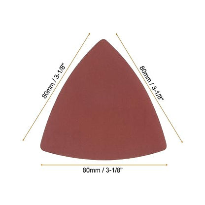 HARFINGTON 60pcs Triangular Hook & Loop Sandpapers 1200 Grits 3-1/8" Aluminum Oxide Sanding Pads Random Orbital Mouse Detail Sander Papers Oscillating Multi Tool Sheets - size: 1200 Grits