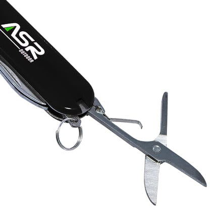 ASR Outdoor Mini EDC Small Pocket Knife Multi Tool - LOGO Black - color: Black