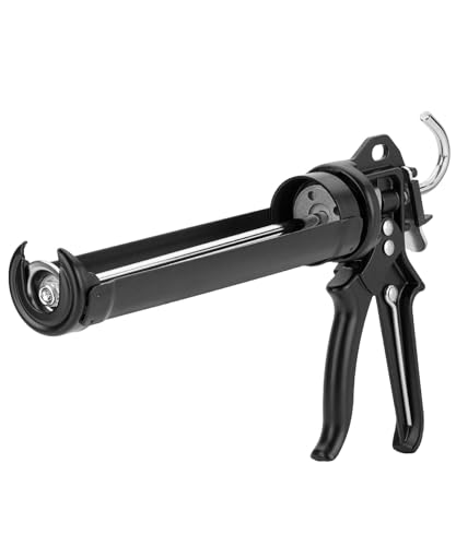 Bates- Heavy Duty Caulking Gun, 18:1 Thrust Ratio, Black, Caulking Tool Gun, Heavy Duty Caulk Gun No Drip Caulk Gun, Hand Caulking Guns Tool, Silicone Gun