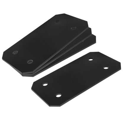 heneng 4 Pack Flat Mending Plate for 6x6 Wood Post,12 Gauge