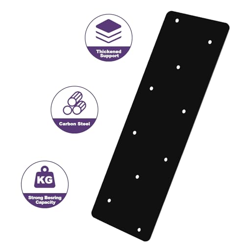 4 Pcs 16"x5" Straight Steel Flat Plate, Heavy Duty Mending Plate Joining Brackets, I Shape Strap Metal Plate Fit 4x4,6x6 for Repair House,Furniture,Pavilion,Truss framing - style: I Shape(15.7"x5")