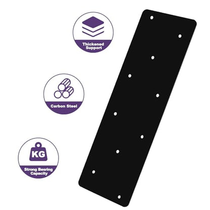 4 Pcs 16"x5" Straight Steel Flat Plate, Heavy Duty Mending Plate Joining Brackets, I Shape Strap Metal Plate Fit 4x4,6x6 for Repair House,Furniture,Pavilion,Truss framing - style: I Shape(15.7"x5")