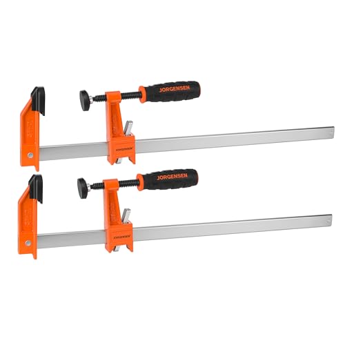 Jorgensen 18" Heavy-Duty Steel Bar Clamp Set, 1000 lbs Load Limit, 2-Pack - size: 18 Inch Heavy Duty