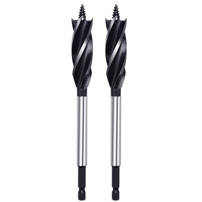 2 Pack 15/32 in x 6-1/2 in Auger Drill Bit for Wood, 1/4 inch Hex Shank Auger Drill Bit for Hard Wood,Soft Wood, Plywood and Plastic (15/32 in x 6-1/2 in) GRIXLEN - size: 15/32 in x 6-1/2 in
