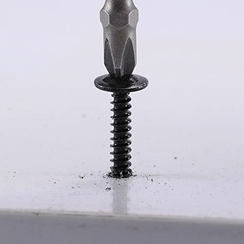 #8 x 1-1/2" Sheet Metal Screws 500PCS 410 Stainless Steel Truss Head Fast Self Tapping Screws Black Oxide by SG TZH - color: Black, size: #8 x 1-1/2"