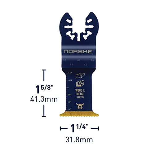 Norske Tools NOTP204 1-1/4 inch Metal Flush Cut Titanium Oscillating Multi Tool Accessory Blade - style: Titanium 1-1/4