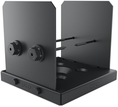 OZCO Ironwood Lite Post Base Kit, 8in x 8in, 1 Kit with Hardware, Black - size: 8x8, style: Ironwood Lite
