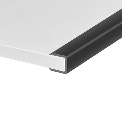 Rubber Edge Trim, Self-Adhesive U Channel Edge Protector for Plywood, Cabinet, 1/2" Wood Edge Banding, Flexible Furniture Repair, EPDM Material, Fit 1/2"(12mm), Length 10Ft, Black - size: Fit 1/2"- L10'