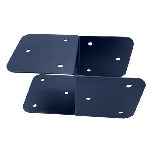 4 Pcs Black 4x4 Deck Post Caps & Tie Brackets, 14 Gauge Steel Post Anchor Connectors for Metal to Wood Posts