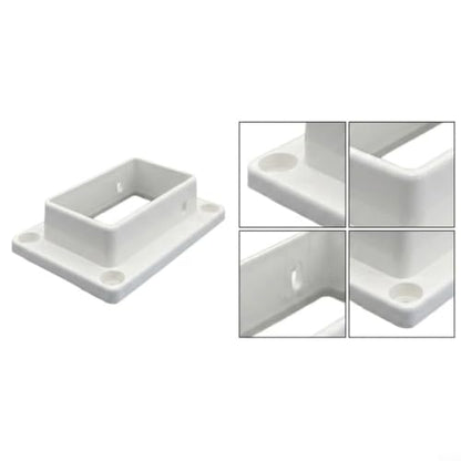 Vinyl Fence Rail Brackets 6-Pack, UV-Resistant Set Vinyl Fence