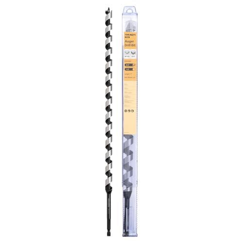 1/2 x 17 Inch Auger Drill Bit, Hex Shank 3/8 Inch - size: 1/2" x 17"