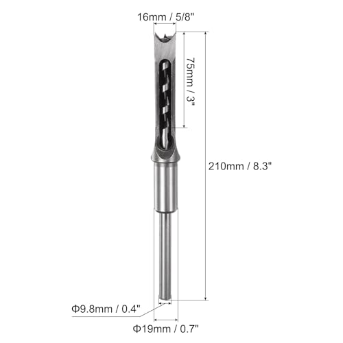 uxcell Square Hole Drill Bit, 5/8" High-Carbon Steel Hollow Chisel Mortise Power Tool for Woodworking - size: 5/8"