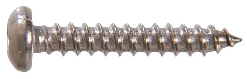 The Hillman Group 70909 8 X 1-1/2-Inch Stainless Steel Pan Head Square Drive Sheet Metal Screw, 100-Pack