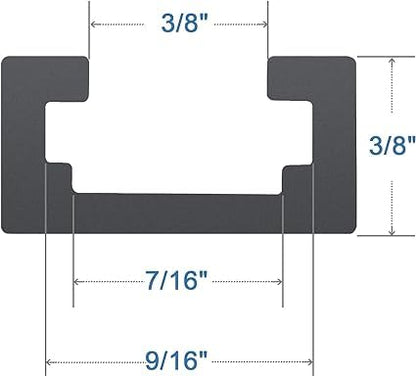 Aluminum T-Track 3" Intersection Kit with Predrilled Mounting Holes 4 PK - style: T-Track Intersection Kit 4pk