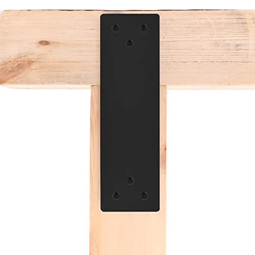 4 Pcs 10'' x 3'' Straight Mending Plates for 4x4 Wood Post, 11 Gauge