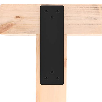 4 Pcs 10'' x 3'' Straight Mending Plates for 4x4 Wood Post, 11 Gauge