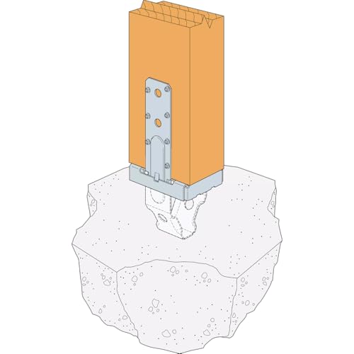 Simpson Strong-Tie PBST46Z PBST ZMAX Galvanized Standoff Post Base for 4x6 (Each) - size: 4 x 6