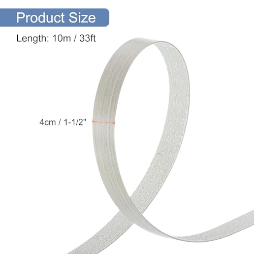 uxcell PVC Edge Banding 1 1/2 Inch x 33ft Self-Adhesive Veneer Trim - color: Grey Wooden, size: 1 1/2 inch x 33ft