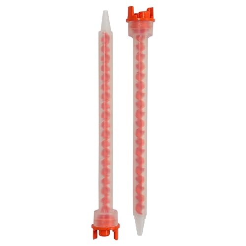 CosmoMix Helical Static Mixer Nozzle Tube Tip, K-System for 4:1/10:1 Mixing Ratio, 2.9 Inches, 16 Elements, 10 Pieces Epoxy Mixing Nozzle Tip For Adhensive Gun (RCF10-08-18S)