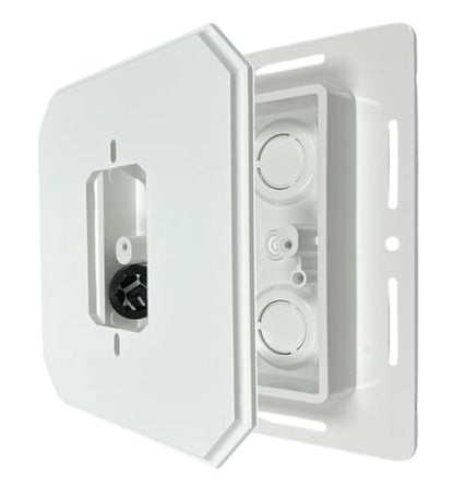 iMBAPrice IMBA-8081F Non- Metallic Universal Siding Block for Light Fixtures and Receptacles, Cover with Flanges 6.5-Inch x 6.5-Inch, White - color: White