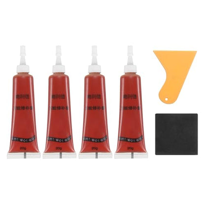 uxcell Wood Repair Kit,4Pcs Touch Up Filler Wood,Crimson - color: Crimson