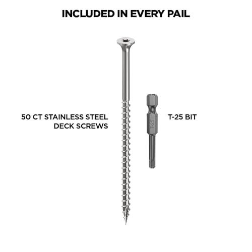 CAMO 4" #10 Deck Screws 305 Stainless Steel, Star Drive (50 ct)