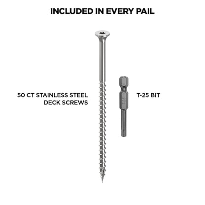 CAMO 4" #10 Deck Screws 305 Stainless Steel, Star Drive (50 ct)