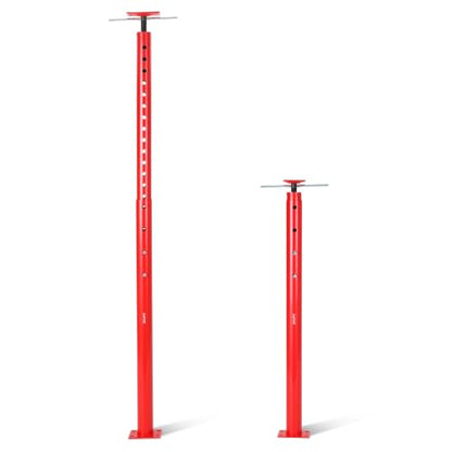 OUTLANE House Floor Jacks, 2 Pack 53"-93" Adjustable Jack Post 18000 LBS - color: Red, size: 53"-93"