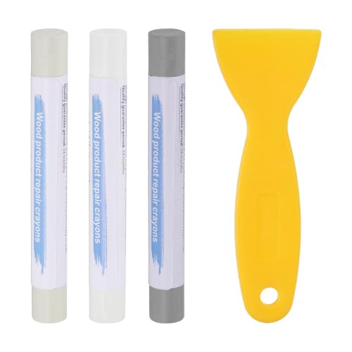PATIKIL 3Pcs Wood Furniture Repair Marker with Scraper, 3 Colors-1 - color: Grayish White/White Oak/Silver Gray