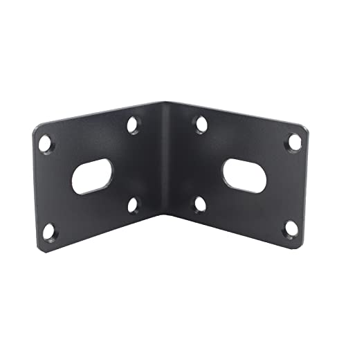 4PCS L Bracket Corner Brace, ULIFESTAR Stainless Steel Heavy Duty Black Corner Bracket,90 Degree Joint Right Angle Bracket,Metal L Brackets for Wood Furniture Bedframe Cabinet Drawer Chair with Screws - size: 70x70x1.8mm/2.8x2.8x0.1'' 8+2 Holes