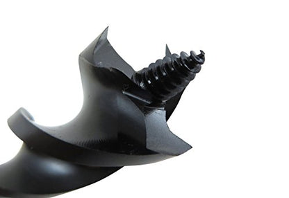 WoodOwl 6 Piece Set with 3/8", 1/2”, 5/8", 3/4”, 7/8" and 1” x 7-1/2” Long Ultra Smooth Tri Cut Auger Hand Brace Boring Bit PTEE coated 09703-09713