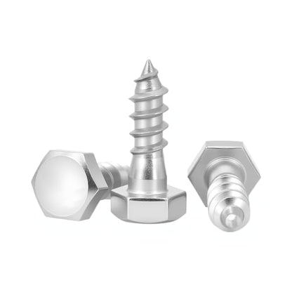 5/16×1-1/2'' (15 Pack) Hex Head Lag Screws Bolts with Washers, Heavy Duty Lag Screws, 304 Stainless Steel Bolts 18-8, Wood Screws, Partial Thread - size: 5/16×1-1/2