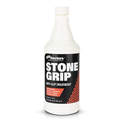 Stone Grip Industrial (Quart) Non-Slip Floor Treatment for Tile and Stone to Prevent Slippery Floors. Indoor/Outdoor, Residential/Commercial, Works in Minutes for Increased Traction - style: Quart